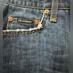 Dolce & Gabbana Vintage Denim Mini Skirt Italia Patch Raw Hem Y2K IT 44 / US 8 Photo 3