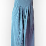Halara  Jumpsuit Wide Leg Overalls Button Front Pockets Blue Size M Photo 0