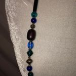 20 Inch Artsy Wrap Necklace With Large Bea… Blue Photo 1