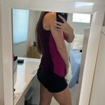 EXPRESS  Women size XS dark purple black and pink sleeveless top blouse Photo 2