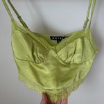 Motel Rocks Green Lace Trim Crop Top Photo 0