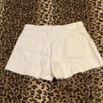 ZARA  Shorts White Jean Shorts Women’s Size 12 Distressed Edging Side Slit Shorts Photo 4