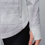 Lululemon Post Sweat Pullover in Righteous Stripe Silver Spoon / Heathered Light Grey Photo 6