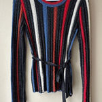 & Other Stories & Other Stories Wool Blend Belted Glitter Striped Sweater Women's Size Small Photo 0