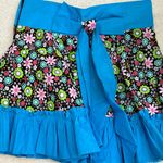 Custom Blue and Black Flower Printed Skirt Clogging Dance Costume Size XS Photo 0