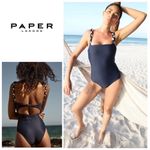 New. Paper London braided swimsuit. Normally $240 Blue Size M Photo 1