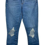 Universal Threads Universal Thread Medium Wash Destroyed Denim‎ High Rise Cuffed Skinny Jean Photo 0