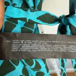 ZARA  Women's Blue Green Print Long Sleeve‎ Mini Dress with Belt Photo 4