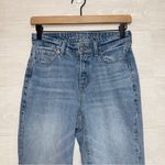 American Eagle  Woman's Medium Wash High Rise Mom Jean size 0 X-Long Photo 3