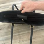 Bueno  Black leather tote bag with gold hardware #leatherbag Photo 5