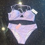 Cupshe  Lavender Floral Bikini Set Photo 0