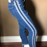 ZARA Cuff Jeans w/ 2 tone Striped color on side Photo 0