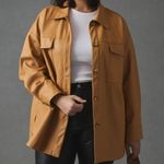 Anthropologie Maeve Faux Leather Shirt Jacket Photo 0