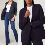 Spanx NWT  Perfect Collarless Navy Blue Blazer Sz 1X Photo 1