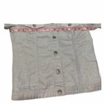 Denim & Co Denim Denim Jean Jacket Metallic Silver XS Extra Small Photo 3
