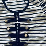 Zinga Striped Top White Size M petite Photo 4