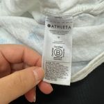 Athleta Shirt Womens Medium White Blue Tie Dye Playa Linen Button Down Top Photo 3