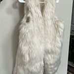 Xhilaration  Solid Beige Faux Fur Vest Size Medium Photo 7