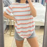 PINK - Victoria's Secret PINK Victoria’s Secret White Striped Shirt Photo 0