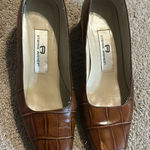 Etienne Aigner Leather Block Crocodile Dress Shoes Womens 6 Grandmacore Business Photo 0