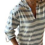 Beach Break striped swimsuit coverup Size M Photo 2