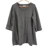 Habitat Tunic Top Small Lagenlook Art To Wear Artsy Gingham Mixed Checks Funky Photo 0