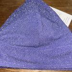 Cupshe Women's Ribbed Triangle Bikini Top Purple Glitter Size Medium Photo 1