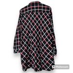 J. JILL women's size medium red black and white plaid shirt dress with pockets Photo 2