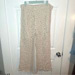 SOLITAIRE Crochet Lace Pants Ankle Beige Natural Plus 1X NWT Photo 1