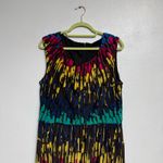 Ellen Tracy  Midi Knee Length Multicolor Sheath Dress Sz L Photo 1