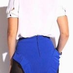 New✨ROYAL BLUE MESH INSERT RUFFLE SIDE PANEL SKIRT Photo 1