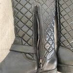 Arturo Chiang women 8.5 quilted tall riding boots with/side zipper black Photo 3
