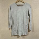 PureJill J Jill super soft seam long sleeve tunic top in light cream oatmeal Size M Photo 5