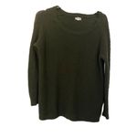 Love Riche cotton/wool blend distressed SLEEVE sweater SIZE S OLIVE GREEN Photo 1