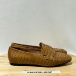 J.Jill Womens Adelaide Embossed Cognac Croc‎ Slip On Flat Loafers Photo 1