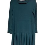 Hemline Ritva Falla Tunic Dress Ruffle Lagenlook Knit Green Women’s XS Photo 0