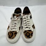 UGG  ALAMEDA LEATHER/ANIMAL PRINT SNEAKER SZ 5 PREOWNED EXCELLENT CONDITION Photo 3