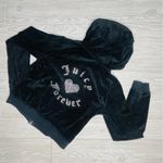 Juicy Couture  forever 21 black cropped velour track suit long sleeve sweater sm Photo 0