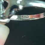 Women green jade S925 silver ring size 7.5 Photo 7