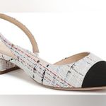 Veronica Beard  Cecile Half d'Orsay Slingback Pump Multi White Tweed 9.5 Photo 4