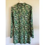 ZARA  Green Garden Floral Flower Hippie Fairy Boho Polo Dress Womens Medium Photo 7