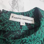 Karina Grimaldi  Jackie Verde Pillar mini dress snakeskin green black Sz S Photo 4