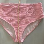Amazon Talisea Pink Textured wavy ribbed bandeau Bikini Set convertible Medium new Photo 11