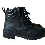 Milwaukee Leather Black Lace Up Side Zipper Combat Boots Size 8 Photo 0