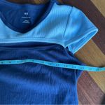 Anthropologie MAEVE  CUTOUT COLORBLOCK BABY TEE NAVY BLUE Photo 3