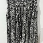 Neiman Marcus  Boho Lined  Maxi Skirt Black White Orange Trim‎ Sz M Photo 0