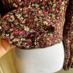 Lush Clothing Floral Print Long Sleeve Crop V Neck Blouse Bohemian Festival Fairy Whimsical Photo 2