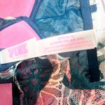 PINK - Victoria's Secret VS PINK Teal Tropical Date Night Push Up Wireless Racerback Lace Bralette Small Photo 10