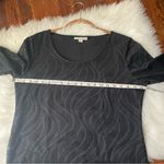 Black Laser Cut Half Sleeve Dress Size Large Photo 5