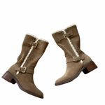 Sole Society NEW JACOBA BOOT FAUX FUR LINED Leather Suede Photo 7